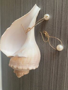 Hand Made Gold Filled Pearl Drop Earrings
